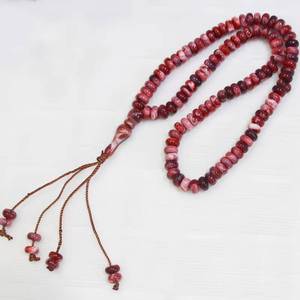 Elegante Tasbih étnico plano de resina, 99 cuentas islámicas duraderas y resistentes a los arañazos, marca YASEEN - Product Image 1