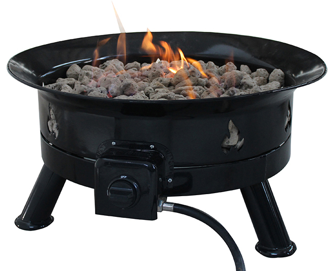 Outdoor Camping Carbon Portable Propane Gas Fire Pit With Cover & Carry Kit