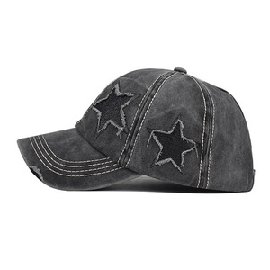 Giá Rẻ Mô Hình Ngôi Sao Hip Hop Denim Rửa Cổ Điển Bông Mũ Phụ Nữ Tùy Chỉnh Có Thể Điều Chỉnh Thể Thao Mũ Cha Hat - Product Image 3