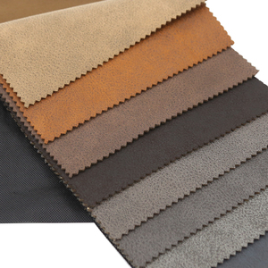 Tela de imitación de cuero al por mayor, tela de punto estampada con lámina, rollo de cuero sintético para tapicería, materia prima para sofá - Product Image 1