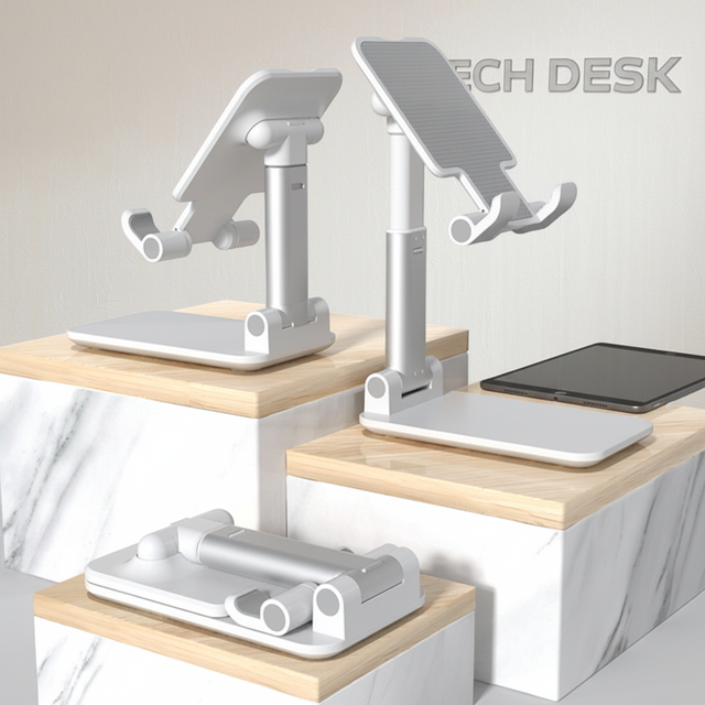 AI-MICH Multi Angle Height Adjustable 360 Degree Rotating Lightweight Flexible Cell Phone Holder Silicone Pad Desk Fully