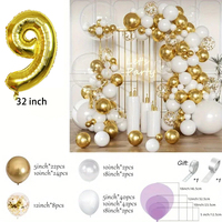 Kits de guirlandes de ballons en latex imprimés en lettrage doré à chaud pour la décoration de la maison, les baby showers, les anniversaires, les mariages et les fêtes