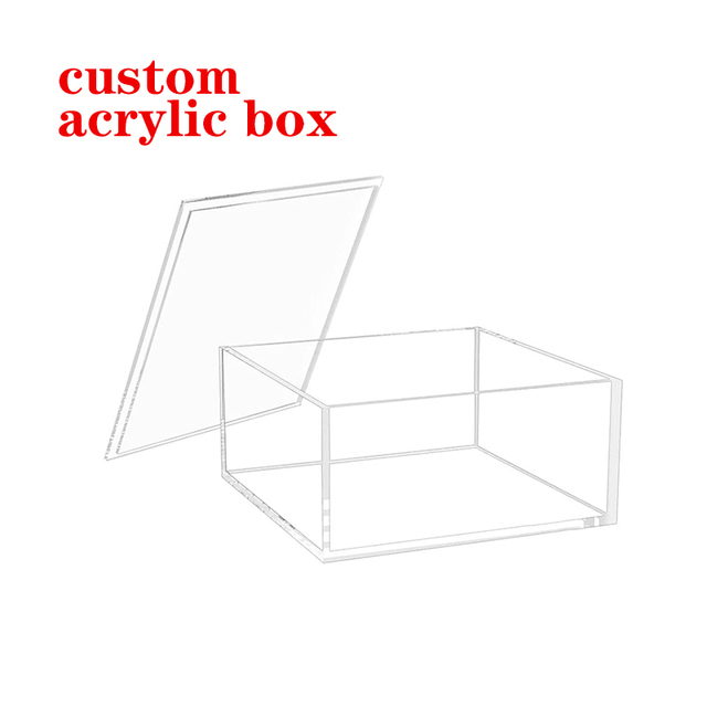 Top Quality Fashion Handmade Acrylic Box with Lid clear Acrylic Storage Boxes Custom Acrylic Box