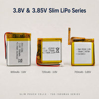 Batterie Li-Po rechargeable personnalisée 2600mah 550mah 1000mah 1800mah 300mah, pack de batteries au lithium polymère 4.35V, cellule de batterie 3.8v 5200mah