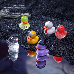 Petites figurines d'animaux en résine, 6 styles, mini canards en résine, jouets miniatures, décorations artisanales en résine pour Halloween, ornements DIY - Product Image 2