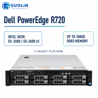 Serveur rack Dell PowerEdge R720 2U à deux sockets pour la virtualisation des centres de données d'entreprise avec mémoire évolutive
