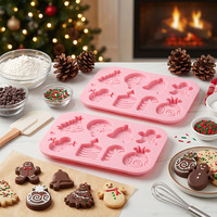 Weihnachtliche Silikon-Schokoladenform Festliche Süßigkeitenform Weihnachtsthema Dessert-Backform für Kuchendekoration