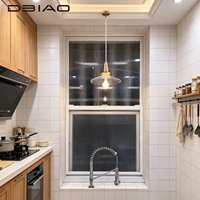 Ventanas Verticales Corredizas DBIAO Modelo 50 de Aluminio Moderno, Resistentes al Viento, Tamaño Personalizable, 1 Año de Garantía para Viviendas