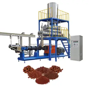 Capacidad de 100kg a 2 toneladas por hora extrusora de doble tornillo comida de peces alimentar la máquina de fabricación de pellets