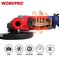 WORKPRO 180MM 2200W Meuleuse d'angle professionnelle Outils électriques idéaux Meuleuse d'angle
