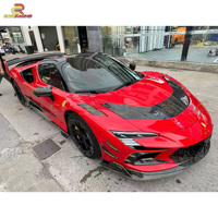 Body Kit Gaya MSY untuk Ferrari SF90 Spider 2019-2022 Kap Mesin Bumper Diffuser Side Skirt Cover Spion Fender Spoiler Bonnet Knalpot