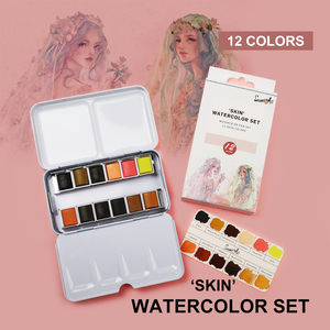 SeamiArt - Juego <span class=keywords><strong>de</strong></span> 12 Acuarelas Sólidas para Artistas, con 1 Caja Metálica Portátil, Acuarelas, Aquarela - Product Image 2