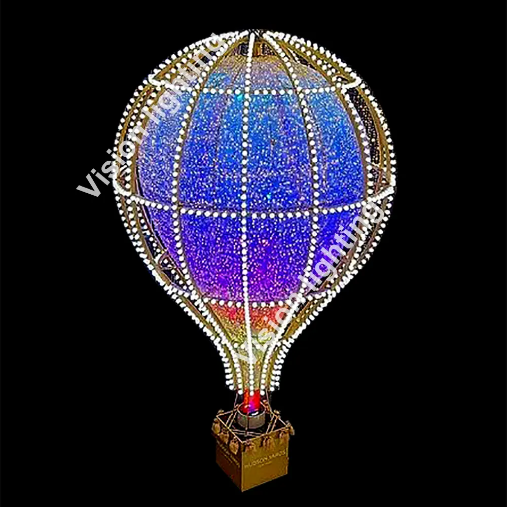 Balão de ar quente 3d para uso externo, ip65, rgb, alta qualidade, personalizado, luzes redondas