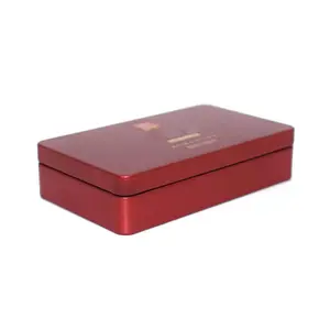 사용자 정의 하이 퀄리티 사각형 슬라이딩 금속 주석 상자 과자 알약 사탕 민트 포장 빈 빨간 주석 상자