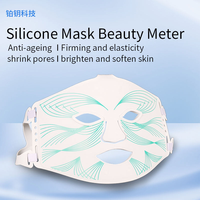 Masque LED pour le visage et le cou en gel de silicone, portable, compatible US/AU, pour la régénération de la peau, anti-inflammatoire, collagène
