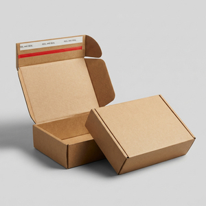 Boîtes d'expédition en carton ondulé personnalisées avec logo, fermeture éclair, pour emballages cadeaux, boîtes postales en papier blanc pour envois. - Product Image 2