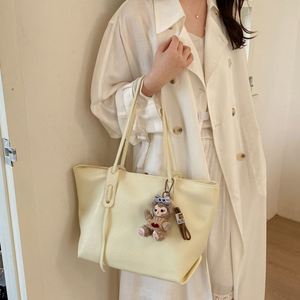 Sac fourre-tout minimaliste en cuir PU pour femme, grande capacité, léger, sac à main pour le travail quotidien - Product Image 5
