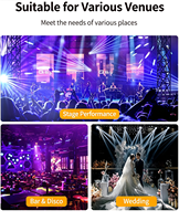 8 luces LED lineales de 36*3W RGB E27 para ciclorama, luz de fondo, ambiente, efecto estroboscópico, luz de pared y barra de escenario con efecto de persecución
