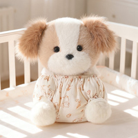 Peluche de chien mignon et moelleux simulée pour la décoration de chambre et de maison, jouet en peluche adorable, vente en gros disponible