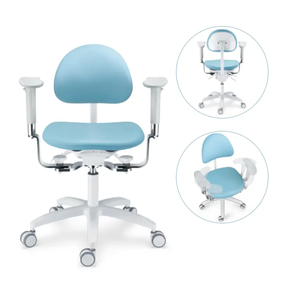 Sedia ergonomica per sgabello dentale con schienale regolabile e bracciolo per ospedali scuole officine