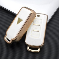 Coque de clé de voiture personnalisée en TPU souple pour Mitsubishi Outlander Pajero ASX Lancer, télécommande sans clé 2 ou 3 boutons