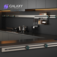 Système de rail électrique mural pour accessoires de cuisine en aluminium Galaxy – Multiprise haute puissance pour cuisine