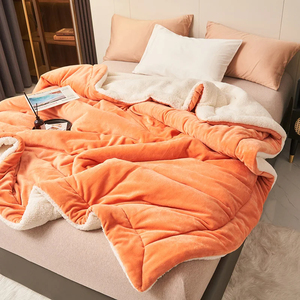 Manta de lana de otoño e invierno, mantas informales de franela Coral cálidas y esponjosas para dormitorio, sofá cama, edredones suaves y cómodos para el calor - Product Image 4