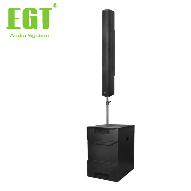 Slim Design Passive 8x3" Column Speaker Wall Mount Audio System for Conference Room and Background Music Church Auditorium Hall