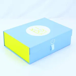 Cupcake Cookie Box Macaron Eierkuchen Backen Essen Dessert Candy Faltbare Pappe Gebäck blau Benutzer definierte Mini Kuchen Papier Box