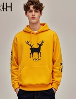 YKH 330GSM Fleece Full Custom Digital Print Logo Oversized Long Sleeve Wear Sudadera con capucha para hombre Colorful Men's High Quality Hoodies
