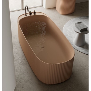 Bañera de Cemento Moderna Independiente Estilo Vietnamita, Hecha a Mano con Textura de Piedra, Mueble de Alta Gama para Hostelería - Product Image 1