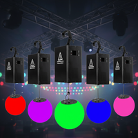 Sphère lumineuse LED cinétique RGB DMX512, matrice de lumière, solaire, IP65, étanche, avec batterie rechargeable pour jardin extérieur