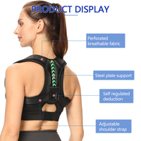 Correcteur de posture réglable Ceinture de levage de la poitrine Correction du dos de la bosse pour hommes et femmes Taille unique