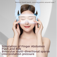 Masseur oculaire électrique intelligent pliable au design élégant avec chaleur et vibrations, en cuir protéiné, pour la relaxation et le soin des yeux