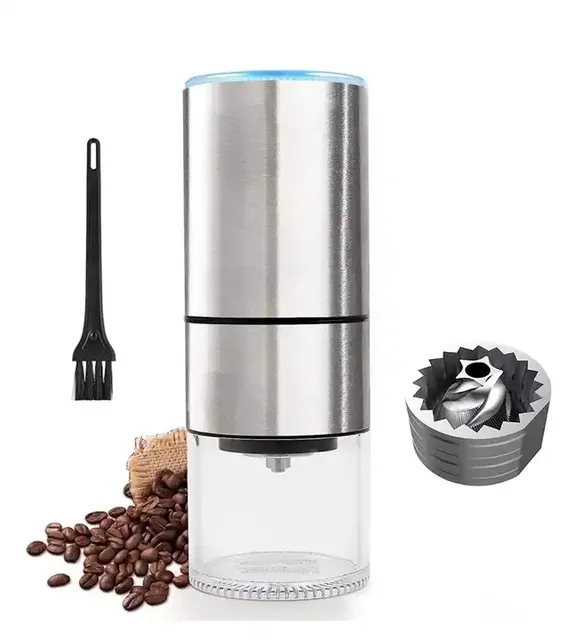 Portable Cordless Turkey Coffee Grinder USB Rechargeable Coffee Grinder With Stainless Steel Burr