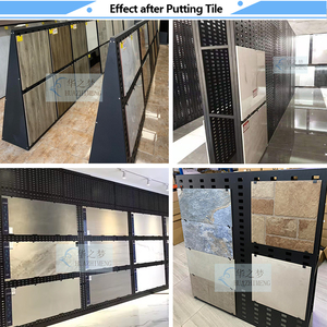 Kích thước điều chỉnh sàn gạch hiển thị giá Kim Loại Lớn định dạng đá cẩm thạch đấm Bảng điều khiển đứng khảm đá gốm gạch tường display600 - Product Image 4