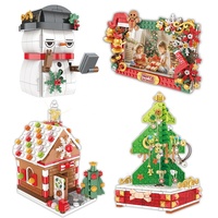 Nouvel ensemble de mini blocs de construction, arbre de Noël, Père Noël, modèle architectural, bricolage, jouet éducatif pour enfants, cadeaux MENTORS