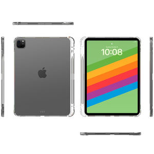 Étui souple en TPU pour <span class=keywords><strong>iPad</strong></span> <span class=keywords><strong>Pro</strong></span> 11 pouces (2024/2025) étui transparent ultra-mince <span class=keywords><strong>stylet</strong></span> porte-crayon fente mince dos clair housse de protection - Product Image 4