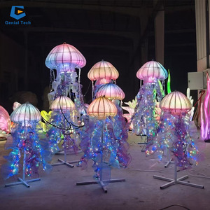 Décoration de plage JFL-24 personnaliser la taille allument la lanterne de <span class=keywords><strong>méduse</strong></span> pour la lanterne de Noël de parc à thème marin - Product Image 4