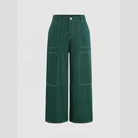 Pantalon Cargo décontracté pour femme, poches de rue, droit, ample, taille haute, Vintage