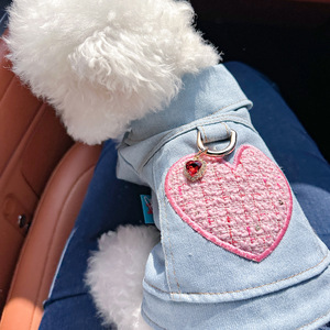 Veste en jean décontractée à 2 pattes XS-XL pour animaux de compagnie, manteau en jean élégant pour petits et moyens chiens, chats, chiots, chatons, Teddy, Bichon - Product Image 5