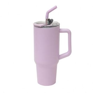 40oz Home Office Outdoor Stainless Steel Handle Vacuum Insulated Dual-Use <b>Large</b> Capacity Travel Car Tumbler <b>Cup</b> Mug with Straw - Product Image 1