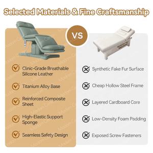 Lit de beauté électrique Madam Center avec bande lumineuse LED, table de <span class=keywords><strong>massage</strong></span> pliable en cuir synthétique pour <span class=keywords><strong>salon</strong></span> - Product Image 4