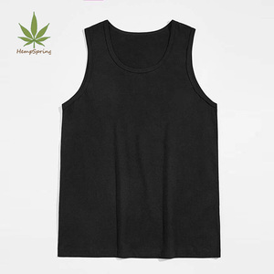 Canotte in cotone biologico canapa da <span class=keywords><strong>uomo</strong></span> personalizzate canotta girocollo da <span class=keywords><strong>uomo</strong></span> camicie da <span class=keywords><strong>uomo</strong></span> con canottiera Yoga larghe con canottiera indossano <span class=keywords><strong>abbigliamento</strong></span> - Product Image 4