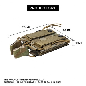 Sinairsoft - Bolsa Táctica Doble para Cargadores, Corte Láser, Nailon 500D, Molle, Bolsa de Cintura para Herramientas, Bolsa para Cargadores de Caza - Product Image 5