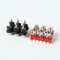 Accessoires de réparation audio pour amplificateur de puissance et interface audio RCA Lotus Socket 2/4/6 à cœur unique AV