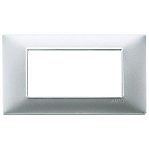 Vimar Wall <b>Switch</b> Plate Matt Silver 19x8 Cm Rectangular Cover - Product Image 1