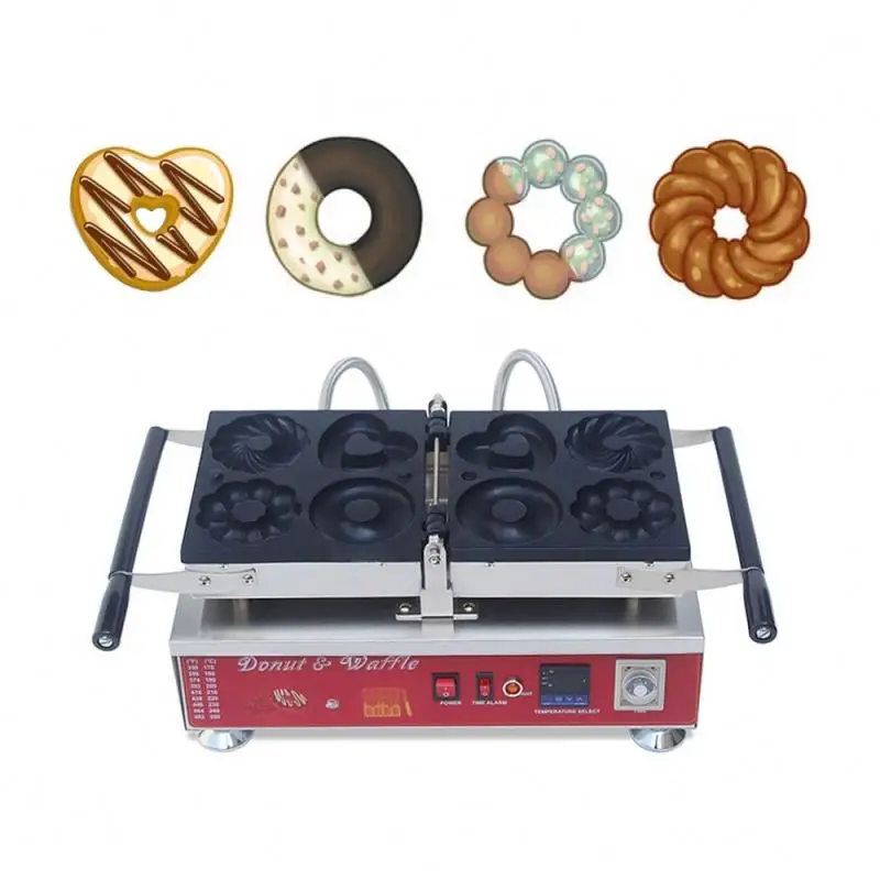 Hete Verkoop 220V Automatische Elektrische Wafel Maker Mini Donut Machine Commerciële Hoge Kwaliteit Donut Maken Machines/