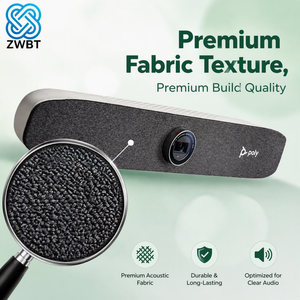 Poly <span class=keywords><strong>Studio</strong></span> P15 Barre vidéo personnelle 4K UHD Webcam de conférence USB avec NoiseBlockAI, haut-parleur à isolation acoustique, Plug and Play pour Teams et Zoom - Product Image 2