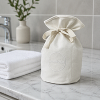 Sac à cordon en toile avec logo brodé personnalisé, pochette en coton, sac cadeau personnalisé pour bijoux, cosmétiques, bonbons, vente en gros